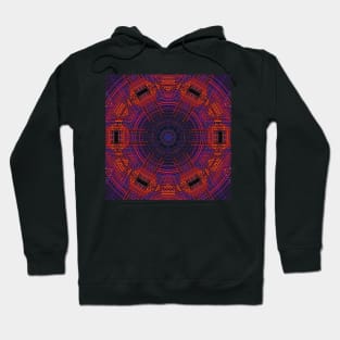 Weave Mandala Red Orange and Purple Hoodie